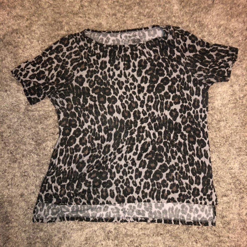 Lane Bryant Animal Print Rayon Shirt
